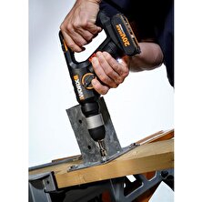 Worx WX394.3 20VOLT 2.0AH. Li-Ion 1.5j Profesyonel Sds-Plus Pnömatik Şarjlı Matkap + 9 Adet Uç + Mandren