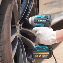 Forces Power Alman Teknolojisi  58 V 6 Ah Brushless Kömürsüz Çift Akülü Metal Mandrenli  Vidalama Somun Sökme