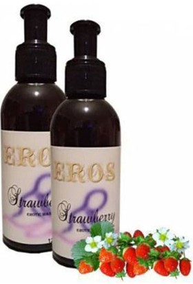 Eros 2 Adet 120ml Çilek Aromalı Eros Erotik Masaj Yağı