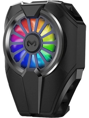 Memo DL06 RGB LED Cep Telefon Soğutma Fanı Radyatör Soğutucu Type-C Bağlantı ile 65-85mm Telefonlar için