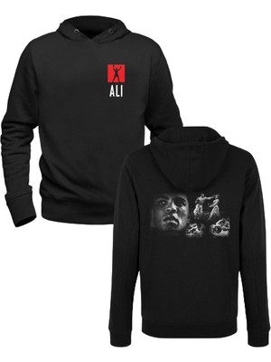 Alfa Tshirt M.ali Dijital Baskılı Siyah Ön Arka Baskılı Çocuk Sweatshirt