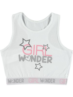 Civil Girls Kız Çocuk Büstiyer 8-12 Yaş Beyaz
