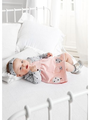 Mayoral Kız Bebek Hırkalı Elbise Bandana 2 Li Set 2801