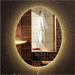 Global Led Mirror 73X93 cm Elips Ledli Ayna Banyo Aynası Dekoratif Ayna Boy Ayna Salon Duvar Ayna