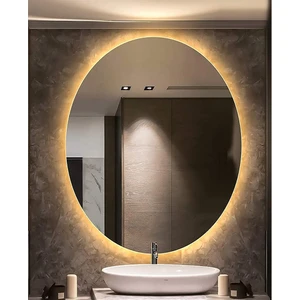 Global Led Mirror 73X93 cm Elips Ledli Ayna Banyo Aynası Dekoratif Ayna Boy Ayna Salon Duvar Ayna