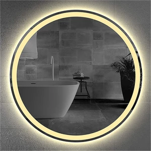 Global Led Mirror Dnr-Mirror 70 cm Kumlamalı Ledli Yuvarlak Ayna Banyo Aynası Dekoratif Ayna Boy Ayna Salon Duvar Ayna