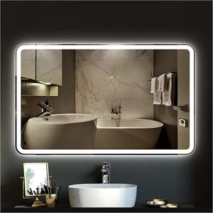 Global Led Mirror 80X120 cm Kumlamalı Ledli Ayna Duvar Salon Banyo Wc Ofis Yatak Odası Boy Ledli Ayna