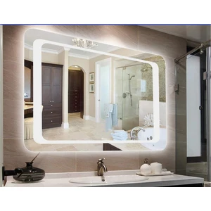 Global Led Mirror 75X105 cm Kumlamalı Ledli Ayna Duvar Salon Banyo Wc Ofis Yatak Odası Boy Ledli Ayna