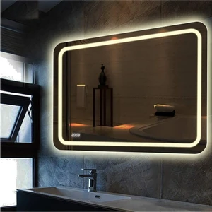 Global Led Mirror 65X90 cm Kumlamalı Ledli Ayna Duvar Salon Banyo Wc Ofis Yatak Odası Boy Ledli Ayna