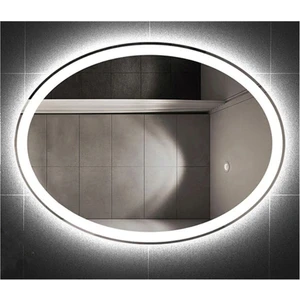 Global Led Mirror 65X85 cm Kumlamalı Elips Ledli Ayna Banyo Aynası Dekoratif Ayna Boy Ayna Salon Duvar Ayna