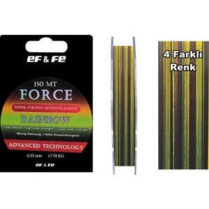 Force Rainbow Renkli 150 Metre Misina  0.20 mm
