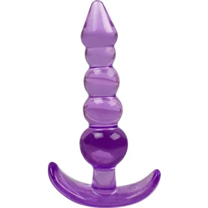 Lulier 5 Boğumlu Silikon Anal Plug Purple