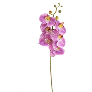 Yapay Çiçek Deposu Yapay Pastel Islak Orkide Çiçeği 95 cm Mor-Benekli

