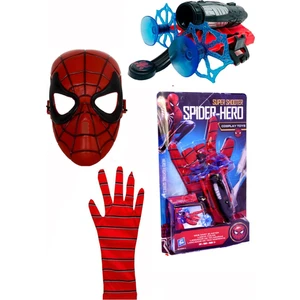 Örümcek Adam Spider Man Ok Atan Ağ Fırlatacı Eldiven Maske Seti