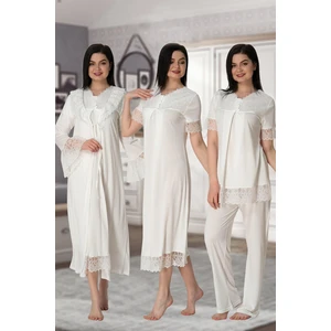 5046 Lohusa Pijama Gecelik Sabahlık Takım