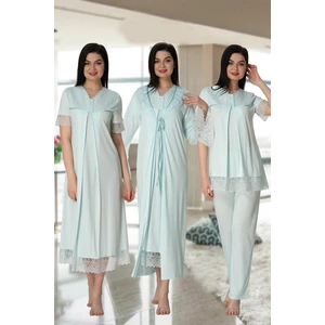 5046 Lohusa Pijama Gecelik Sabahlık Takım