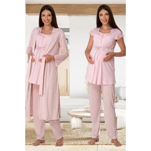 6014 Lohusa Pijama Sabahlık Takım