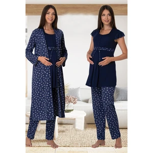 6014 Lohusa Pijama Sabahlık Takım