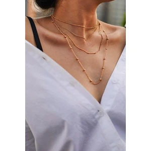 X-lady Accessories Kadın Bronze Kolye Seti 4 Lü Zincir