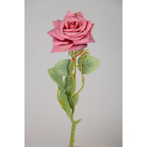 Yapay Çiçek Deposu Yapay Orjinal Açmış Gül Dalı 43 cm Pastel Pembe
