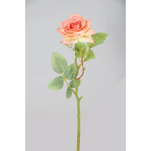 Yapay Çiçek Deposu Yapay Orjinal Açmış Gül Dalı 43 cm Açık Pembe
