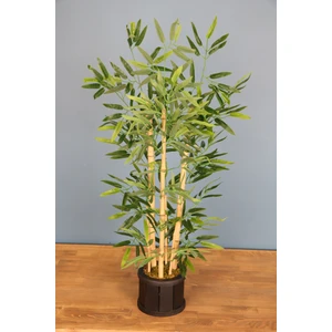 Yapay Çiçek Deposu Ahşap Saksıda Bambu Ağacı 105 cm