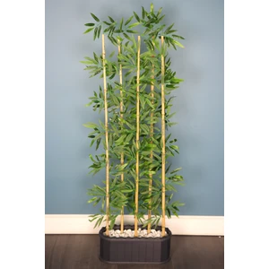 Yapay Çiçek Deposu Dekoratif Saksıda Islak Yapraklı 5 Çubuklu Bambu Seperatör (20X50X170CM)

