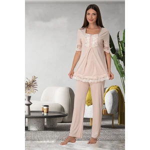 Diğer Dantelli Lohusa Pijama Takım Effort 6032