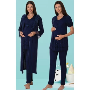 Lohusa Pijama Sabahlık Takım Effort 8024