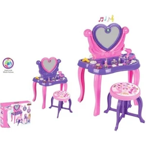 Müzikli Kalp Makyaj Masası Pembe 06047