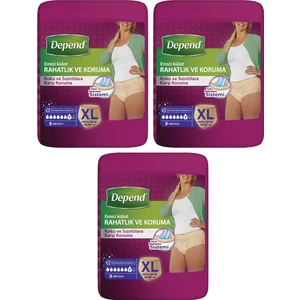 Emici Külot Kadın Xl Ekstra Büyük 9'lu (120-150 Cm) 3 Paket