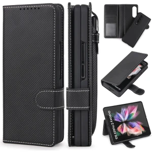 Zshskj Samsung Galaxy Z Fold3 5g Elektroliz Zırh Çapraz Doku Telefon Kılıfı Için (Yurt Dışından)
