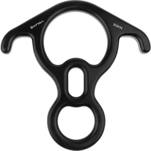 Şekil 8 Rock Tırmanma Rappelling Için Şekil 8 Halka Halat Descender 40KN Siyah