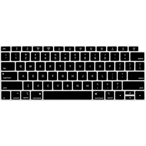 Macbook Air 13 inç 2020 A1932 Türkçe  Q Silikon Klavye Koruyucu - Siyah