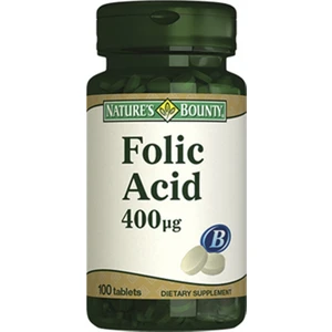 Nature's Bounty Folic Acid 400 mcg 100 Tablet