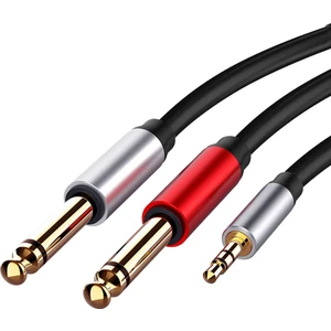Stereo 1/8 "mini Jack Ila Çift 1/4" Kablo Smartphone 3.5mm Mikser 6.35MM Kordon (Yurt Dışından)