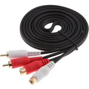 2rca 2rca Kablo Altın Kaplama Erkek Dişi Stereo Ses Kablosu Uzatma (Yurt Dışından)