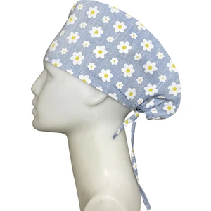Papatyalı Mavi Doktor Hemşire Aşçı Cerrahi Bone Hastane Bone Bandana M447