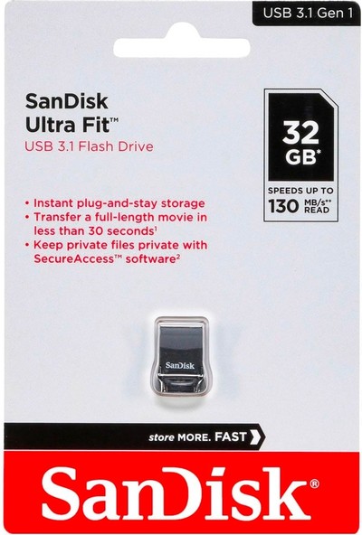 Sandisk 32 GB 3.1 USB Ultra Fit Flash Bellek Sandisk SDCZ430-032G-G46