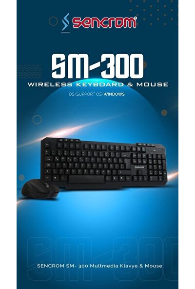 Sencrom SM-300 Klavye Mause Wireless Multimedia