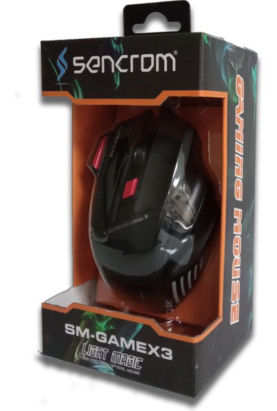 Sencrom Sm Gamex3 3200 Dpı Mouse Sihirli Işıklı Gaming Oyuncu Mouse