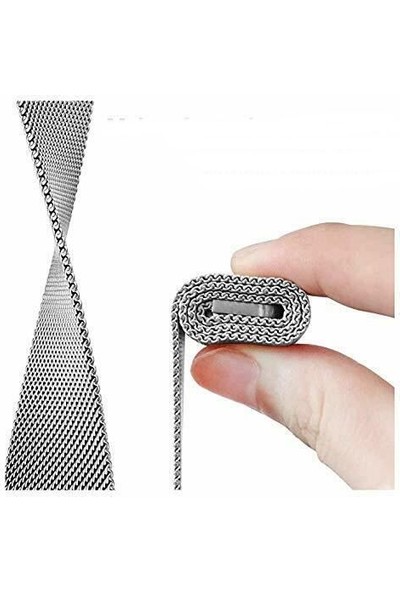 Arabulalaca Apple Watch Uyumlu 45MM Milano Loop Çelik Kordon 45 mm Kayış Seri 7