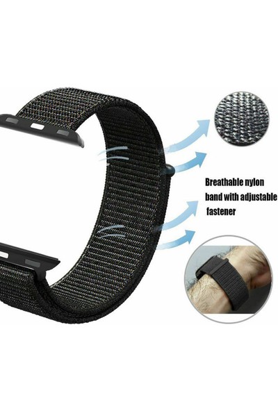 Arabulalaca   41MM Kordon Spor Loop Cırtlı 41 mm Kayış Seri 7