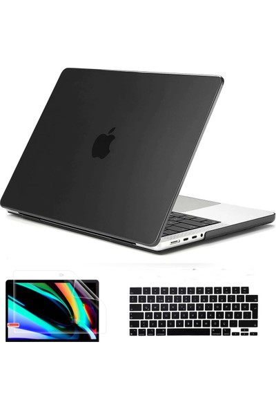 Arabulalaca Macbook Pro 16.2 2021 A2485 M1 İşlemcili Koruma Kılıfı 3 Lü Set Hardcese