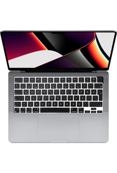 Arabulalaca Macbook Pro 14.2 İnç A2442 / A2779 / A992 / A2918 / A3112 / A3185 / A3401  Klavye koruma siyah