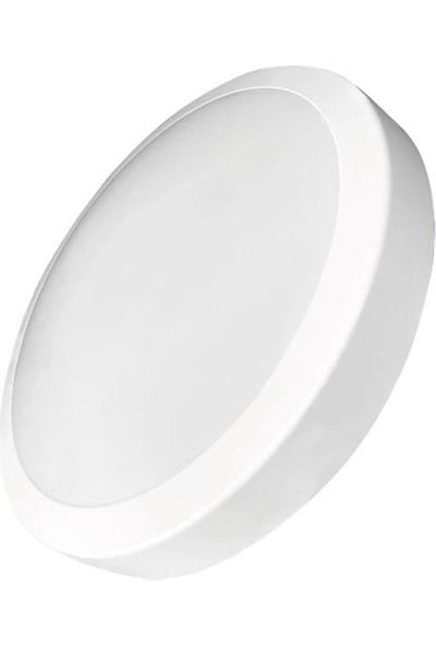 Infoled 22W Yuvarlak Plastik Beyaz Kasa Ledli Glop Armatür Beyaz Işık
