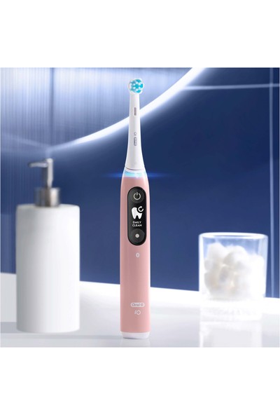 Oral-B iO - 6 Şarjlı Diş Fırçası 2’li Set Beyaz/Pembe