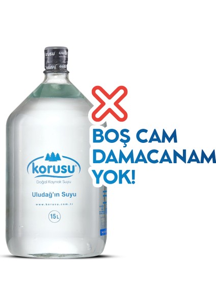 Cam 15 lt (Boş cam damacanam yok)