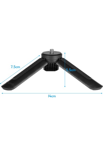 Mini 1/4 Inç Masa Tripod Standı - Siyah (Yurt Dışından)