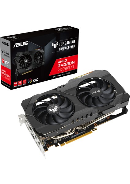 RADEON RX 6500 XT 4GB GDDR6 64bit 2825Mhz OC HDMI DP (TUF-RX6500XT-O4G-GAMING) EKRAN KARTI